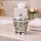 Vanity Jar | Stylish Storage for Swabs, Sponges & Bath Salts | Decorative Canister with Ice Mosaic Finish